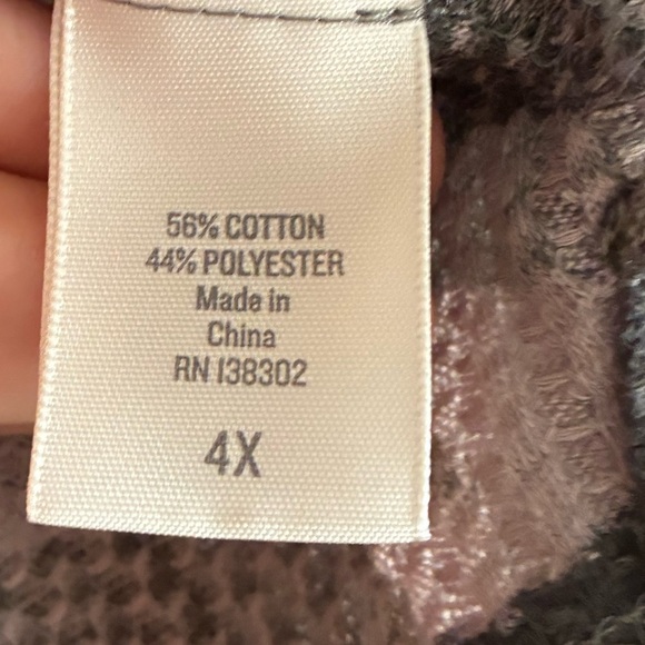 🆕Loralette Camouflage Short Sleeve Waffle Tee 4X🆕 - Picture 11 of 14